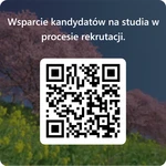 Kod QR do ankiety z potrzebami ze względu na stan zdrowia dla kandydatów na studia.